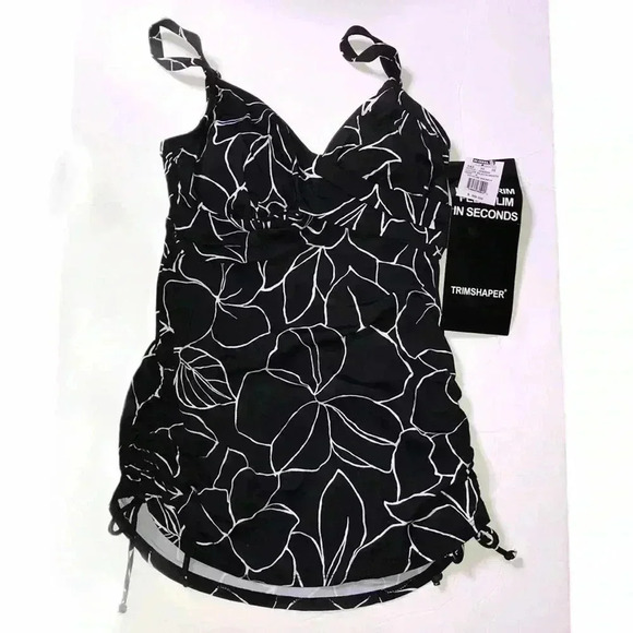 Trimshaper Floral Design Swim Top Size 6 ((A)) - Picture 1 of 8